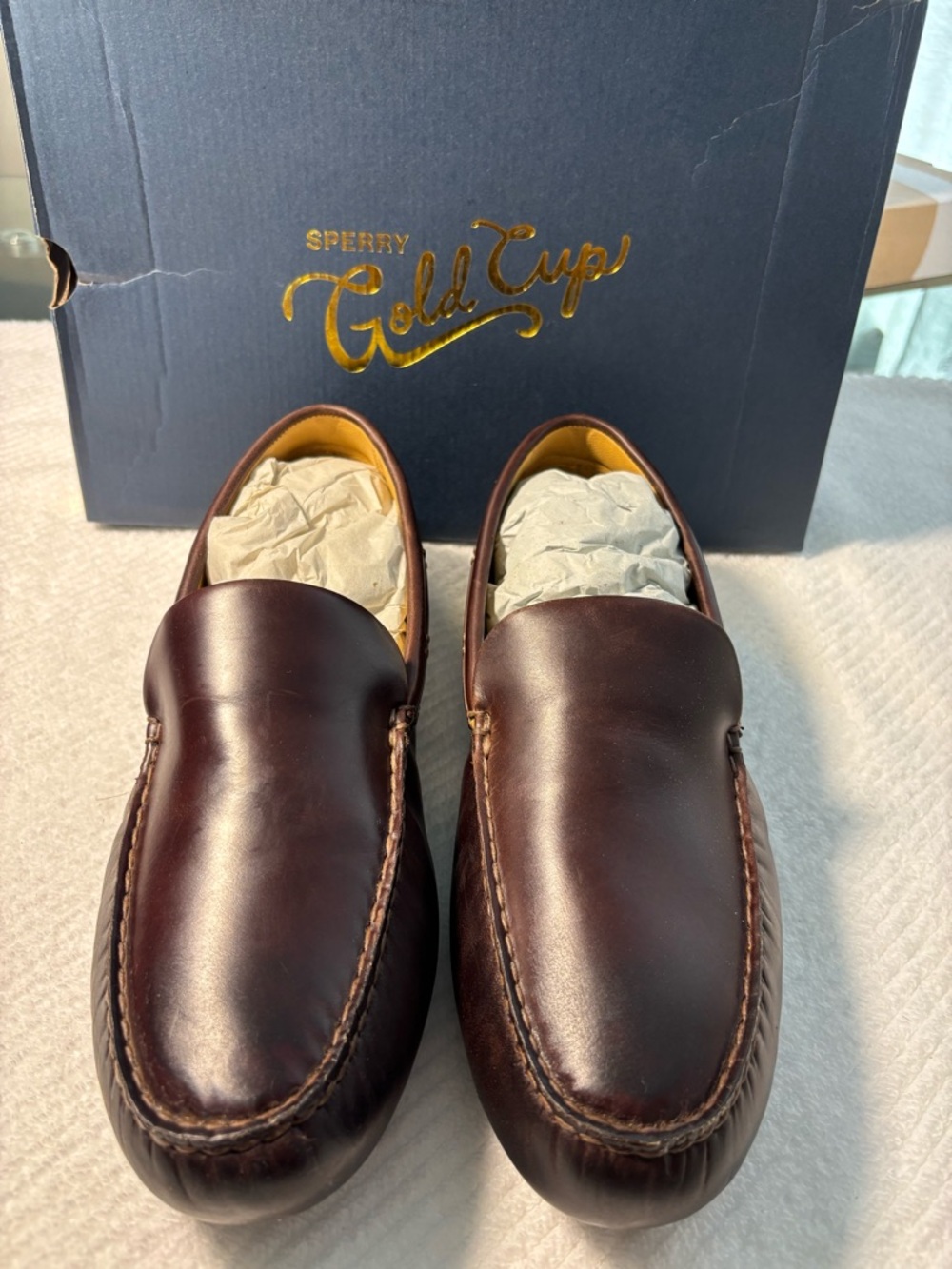 Sperry Gold Cup Men's Dark Brown Leather Penny Loafers
